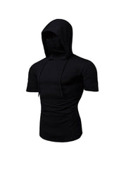 Men's Short Sleeve Hoodies T-shirt