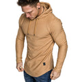 Men's Textured Solid Color High Quality Pullover Hoodies Soft Breathable