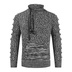 Men's Melange Half Zip Kangaroo Pocket Sweater