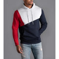 Men's Patchwork Contrast Hooded Sweatshirt