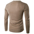 Men's Solid Color V-neck Knitted Cardigan