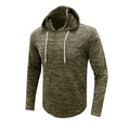 Men's Patchwork Slub Yarn Hooded Long-sleeve T-shirt