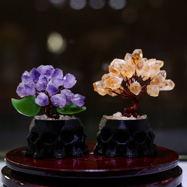 Crystal Flower Ornament with Four Unique Base Styles - Multiple Color Options