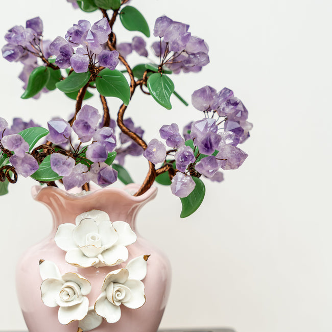 Amethyst natural porcelain basin crafts