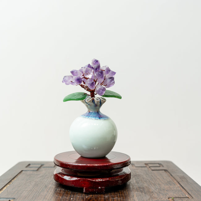 Crystal Flower Ornament with Four Unique Base Styles - Multiple Color Options