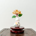 Crystal Flower Ornament with Four Unique Base Styles - Multiple Color Options