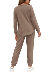 Women's Casual Button Sports Two-Piece Suit with Pockets (Buy 2 Free Shipping)