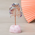 Natural Rose Quartz Base Fortune Tree