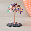Crystal Fortune Tree Natural Agate Piece Base Ornament