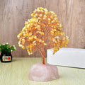 Natural Rose Quartz Fortune Tree Ornaments