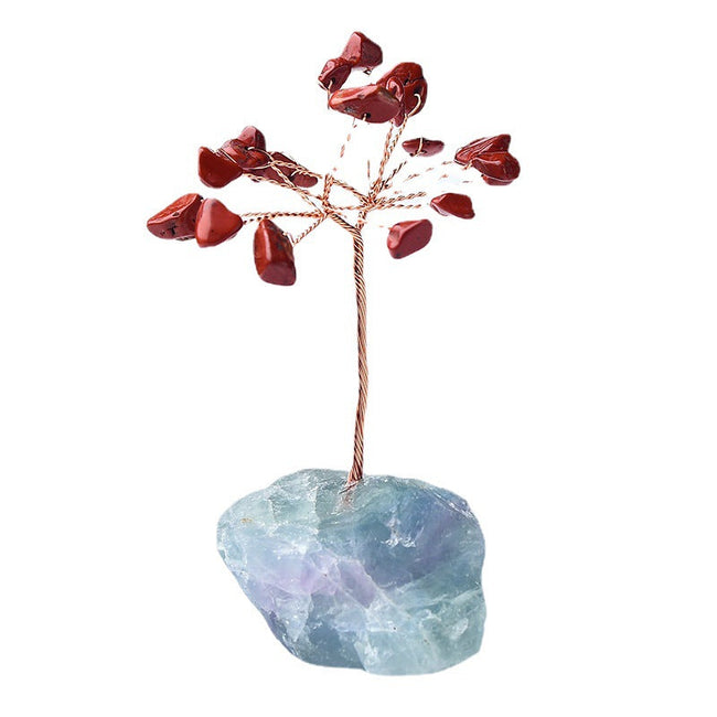 Natural Stone Crystal Base Mini Fortune Tree