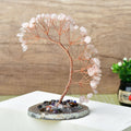 Natural Agate Base Crystal Colorful Fortune Tree