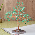 Natural Agate Base Copper Wire Fortune Tree Ornaments