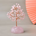 Natural Rose Quartz Base Fortune Tree