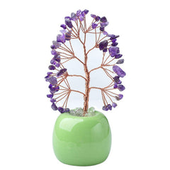 Colorful Apple Porcelain Crystal Fortune Tree