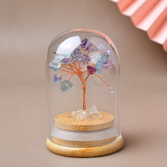 Natural Crystal Glass Cover Crystal Tree
