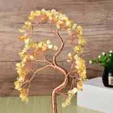 Welcoming Pine Natural Rose Quartz Base Fortune Tree