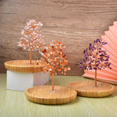 Natural Colored Crystal Tree Jewelry Plate Home Decor Gift