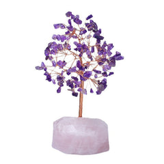 Natural Rose Quartz Base Fortune Tree