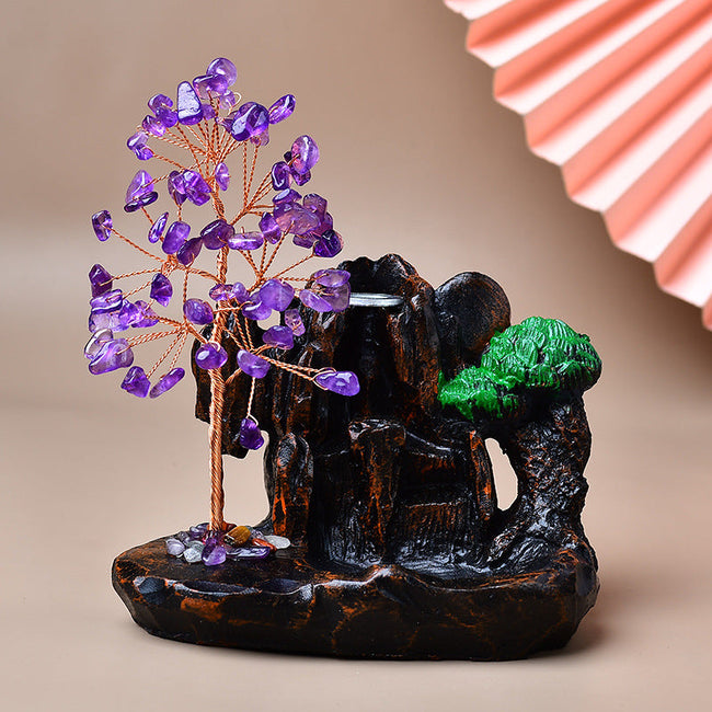 Natural Pink Crystal Fortune Tree Gift