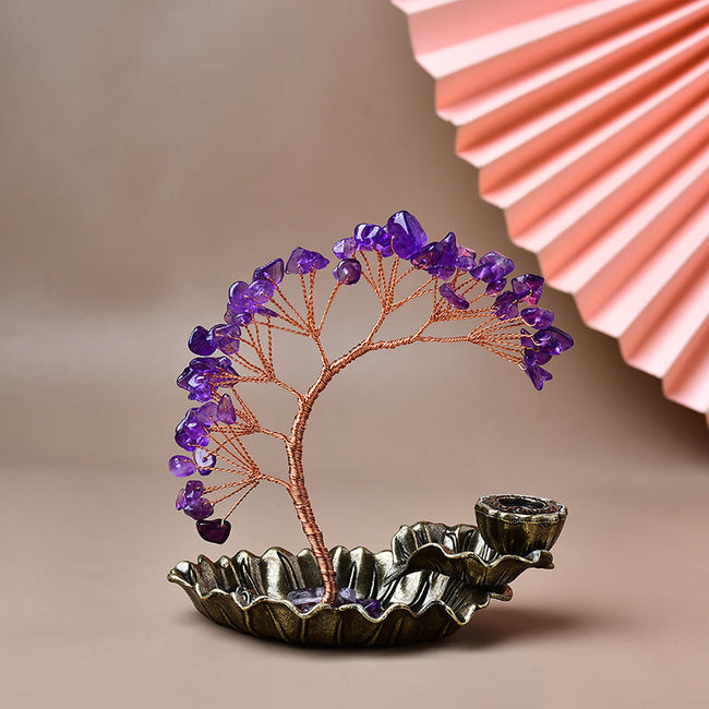 Natural Amethyst Stone Fortune Tree