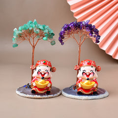 Natural Green Aventurine Amethyst Fortune Tree