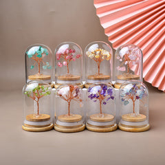 Natural Crystal Glass Cover Crystal Tree