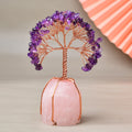 Hand-woven Natural Crystal Stone Fortune Tree of Life Ornaments
