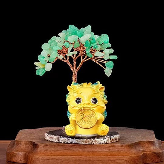 Natural Crystal Pixiu Fortune Tree