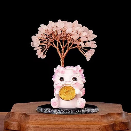 Natural Crystal Pixiu Fortune Tree