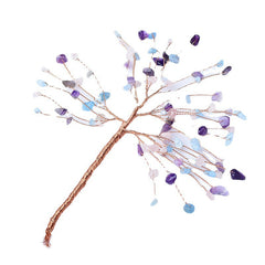 Natural Tri-color Flower Branches Colorful Flowers Crystal Fortune Tree