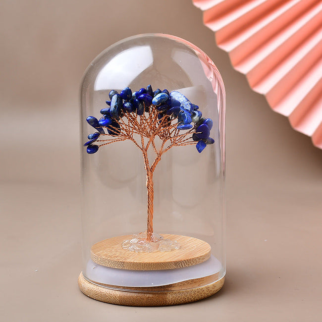 Natural Crystal Glass Cover Crystal Tree