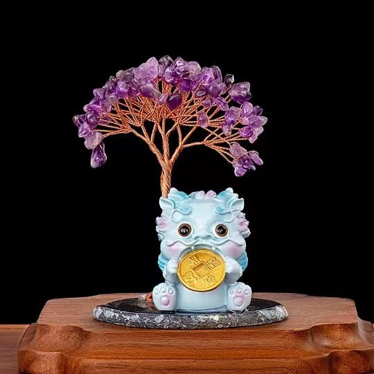 Natural Crystal Pixiu Fortune Tree