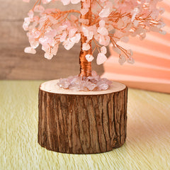 Natural Crystal Wood Base Christmas Tree Ornaments