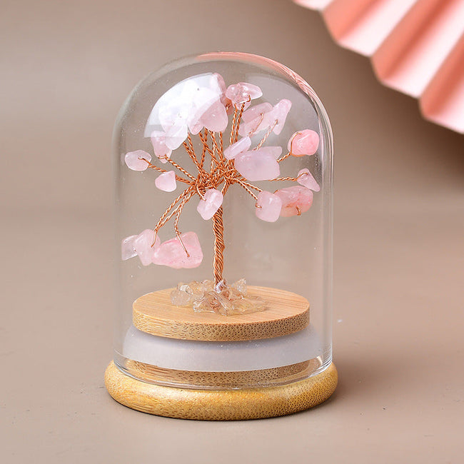 Natural Crystal Glass Cover Crystal Tree