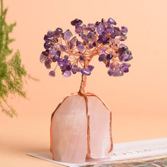 Natural Five-and-a-half-stone Base Crystal Fortune Tree