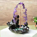 Natural Crystal Backflow Incense Base Fortune Tree