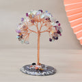 Crystal Fortune Tree Natural Agate Piece Base Ornament