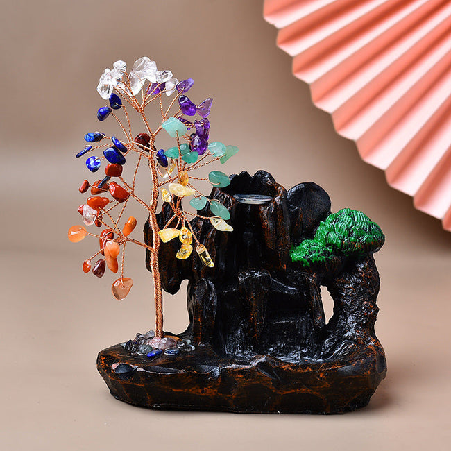 Natural Pink Crystal Fortune Tree Gift