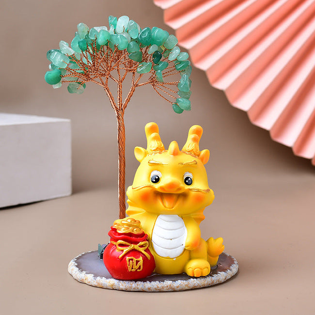 Natural Crystal Dragon Year Mascot Ornaments