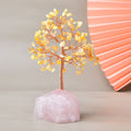 Natural Rose Quartz Base Fortune Tree