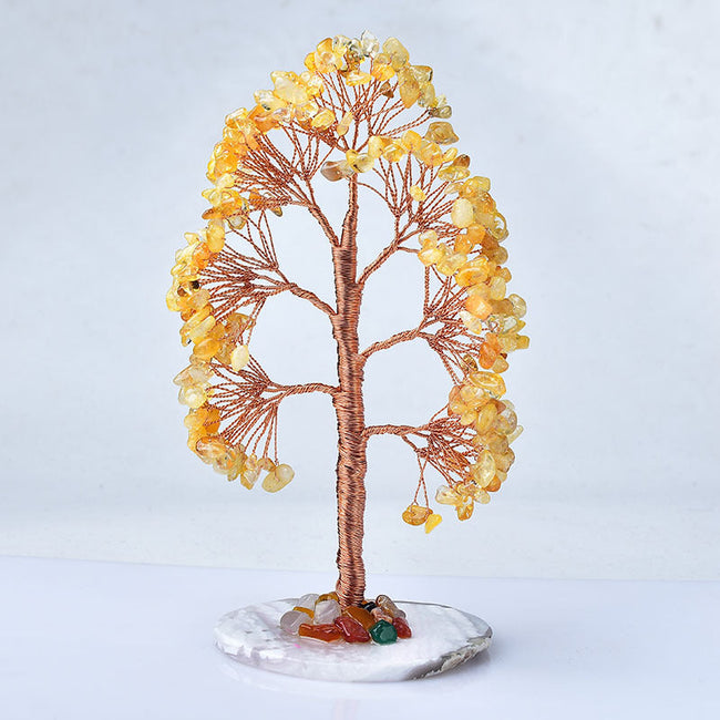 Natural Crystal Copper Wire Fortune Tree