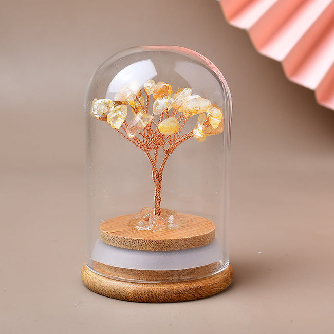 Natural Crystal Glass Cover Crystal Tree