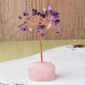 Natural Pink Crystal Base Fortune Tree