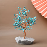 Natural Amethyst Cluster Base Copper Wire Fortune Tree