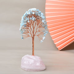 Natural Rose Quartz Base Fortune Tree