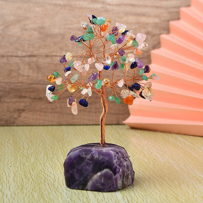 Natural Crystal Fortune Tree Ornaments