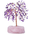 Natural Amethyst Cluster Base Copper Wire Fortune Tree