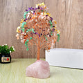 Natural Rose Quartz Fortune Tree Ornaments
