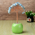 Pachira Aquatica with Multi-colored Apples and Porcelain Base